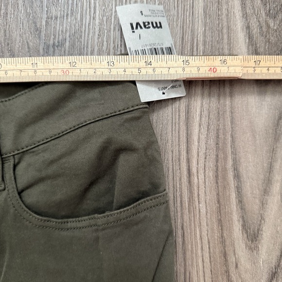MAVI Soft Stretchy Khaki Juliette Mid Rise Skinny Cargo Size 27 Zip Ankle NWT - Picture 6 of 10